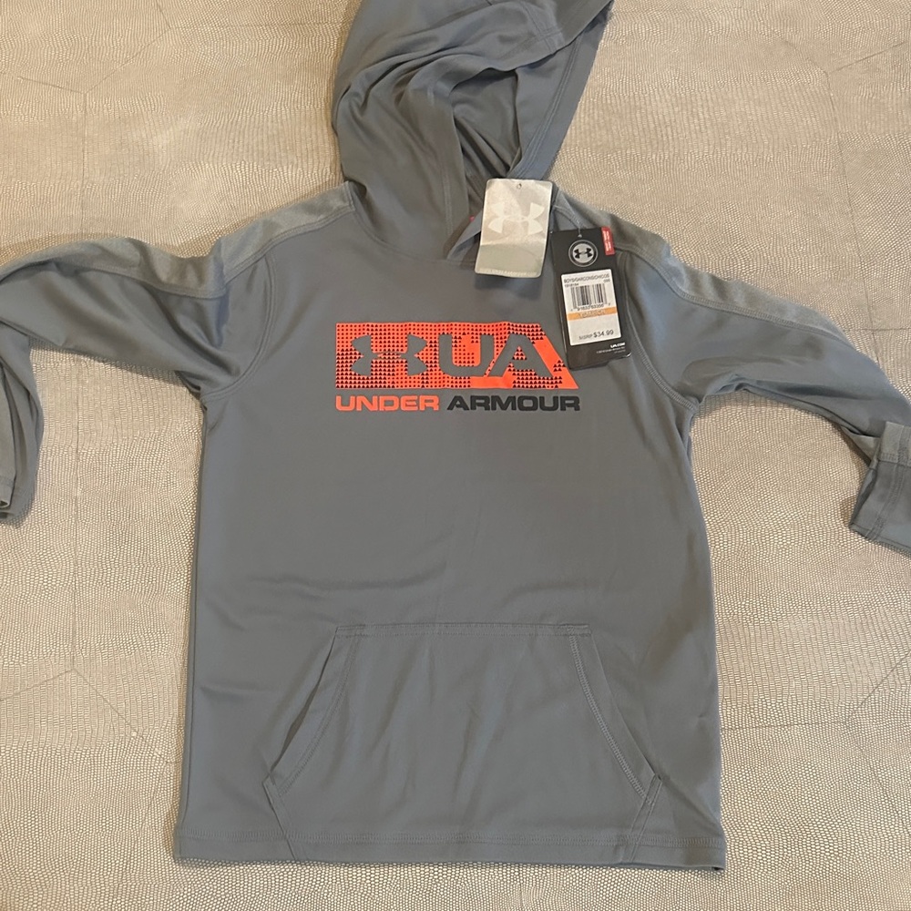 Under Armour Kids Gray and Red Hoodie